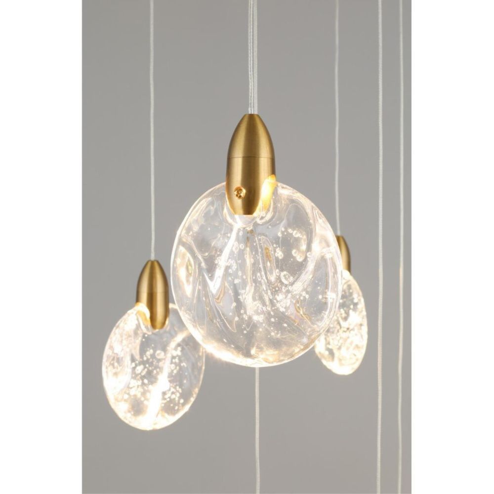 Светильник подвесной 50 см, 27W, 3500K, Aployt Liza APL.084.06.27, латунь