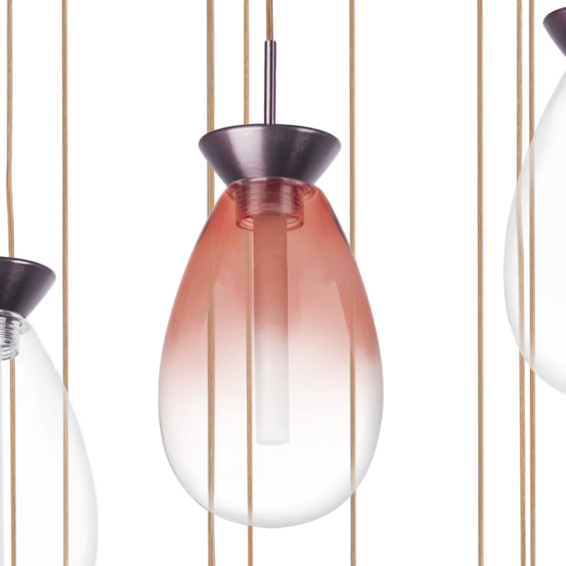 Каскадная люстра 85*280 см, LED, 112W, 3000K Lightstar Colore 805289, бронзовый