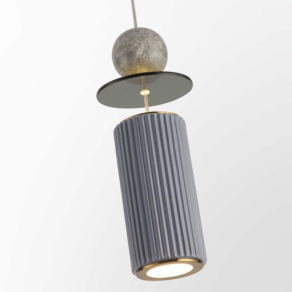 Светильник 8 см, 10W, 3000K, Odeon Light 5475/10LB, латунь-мрамор-керамика