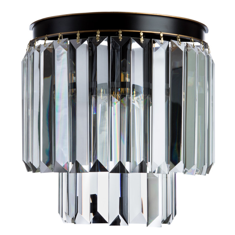Настенный светильник Nova DIVINARE 3001/01 AP-2 черно-золотой/прозрачный