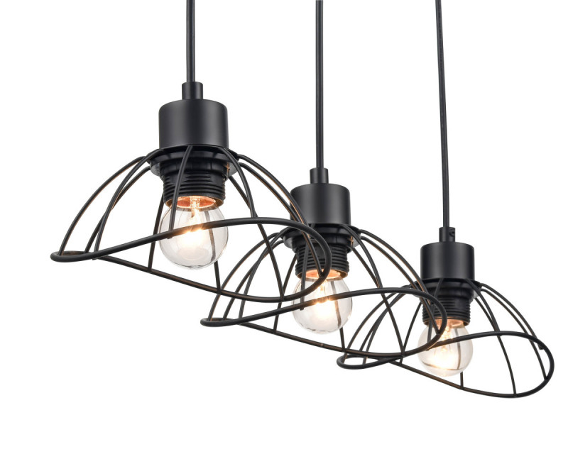 Подвесной светильник 22*63*160 см, 3*E27 черный, бежевый Vele Luce Formula VL6482P03