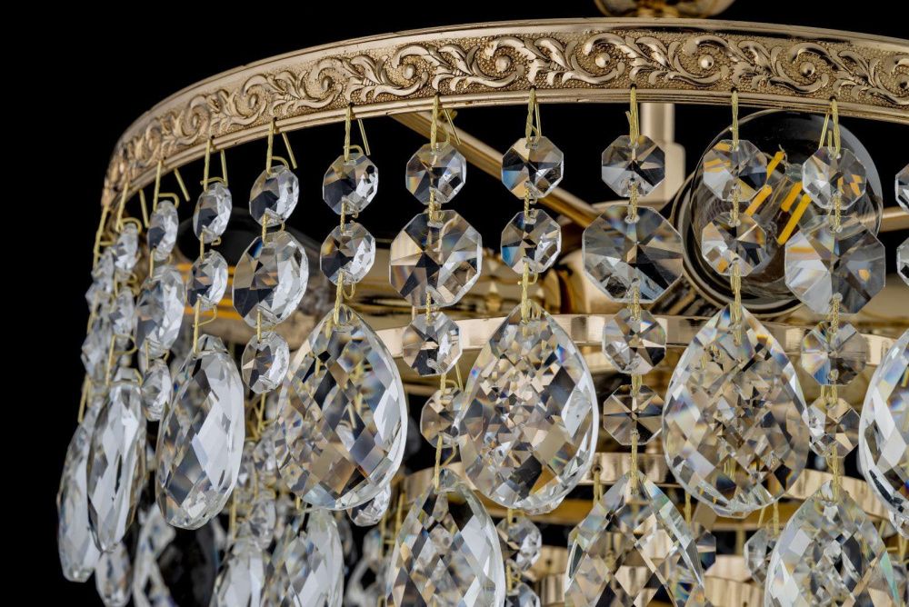 Люстра потолочная *30*23 см, 4*E27*60W, Arti Lampadari Castellana Gold Castellana E 1.3.30.608 G, золотой