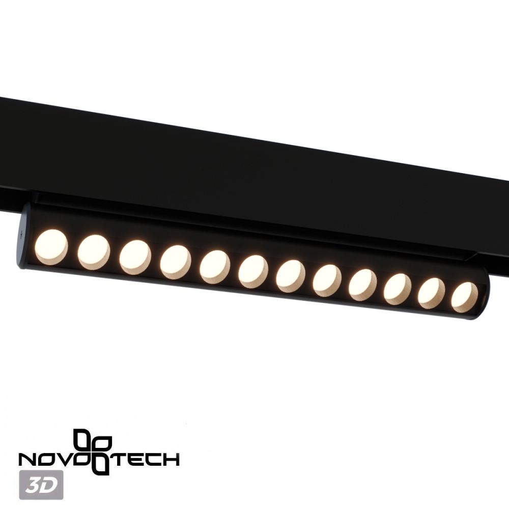 Cветильник  22,6*3,3*6 см, 1*LED*10W, 3000-6000K, Novotech VECTOR PORT 359947, черный,  диммир. пульт ДУ/Tuya Smart Life