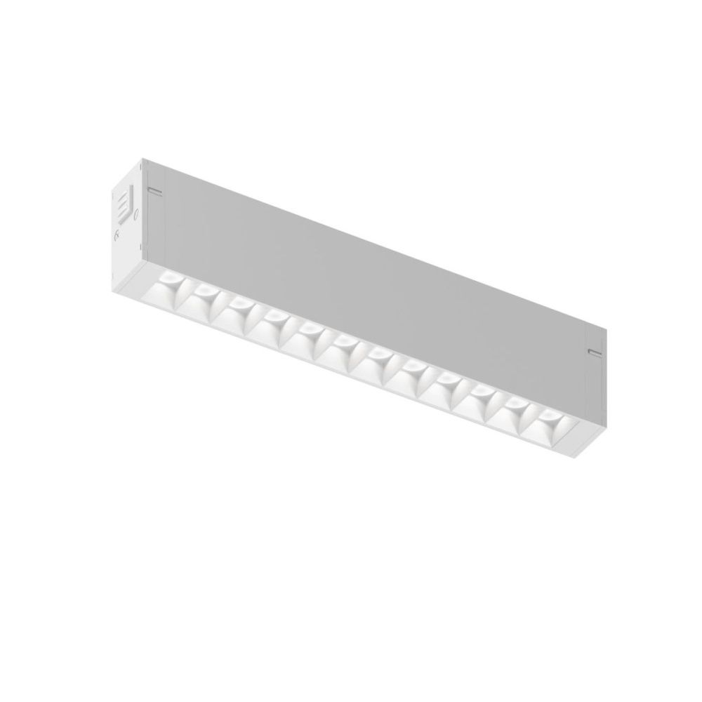 Трековый однофазный светильник 22 см, 9W, 4000K, Denkirs Simple Grill DK8201-WH, белый