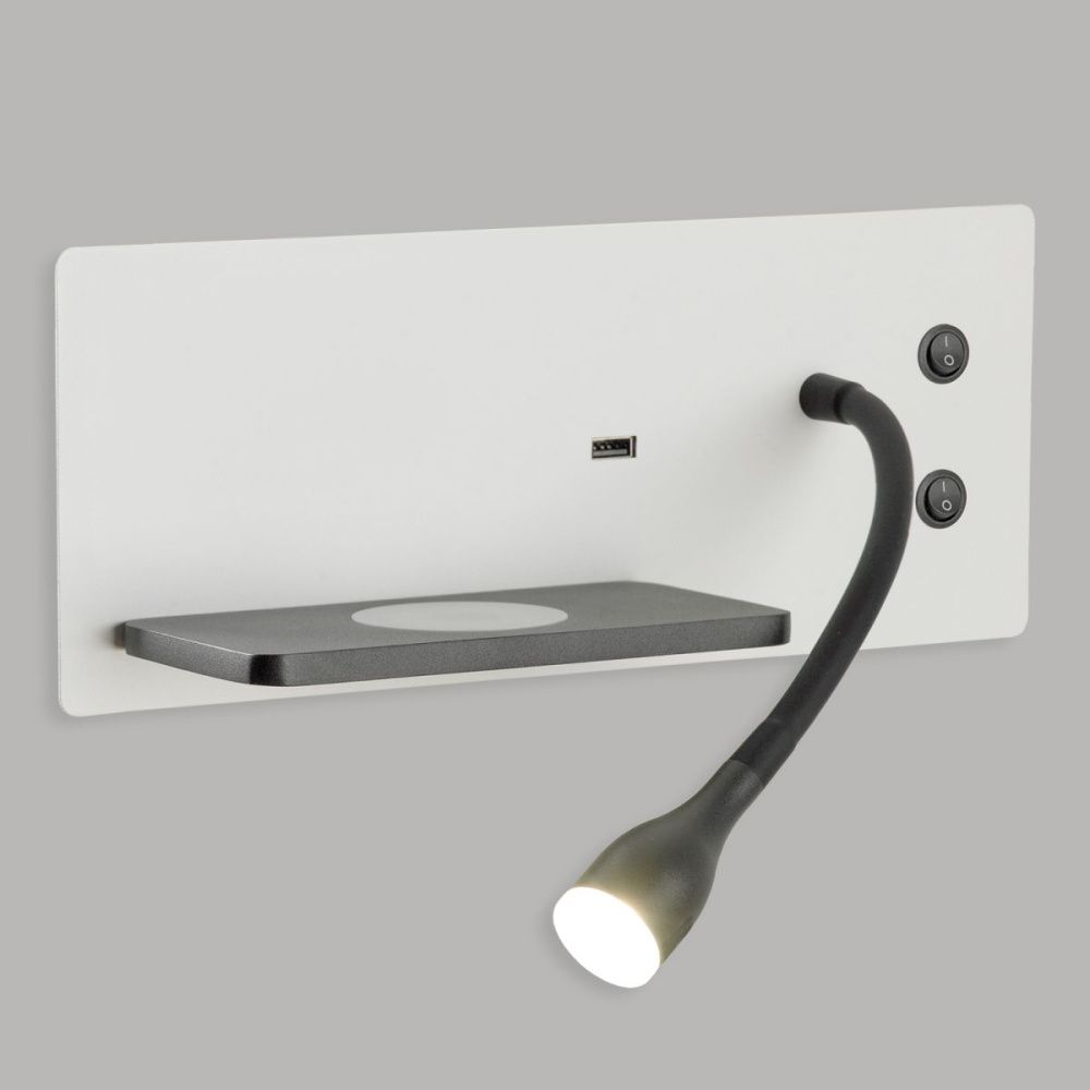 Настенный светильник 30 см, 11W, 4000K, Lussole Cozy LSP-4004, белый-черный