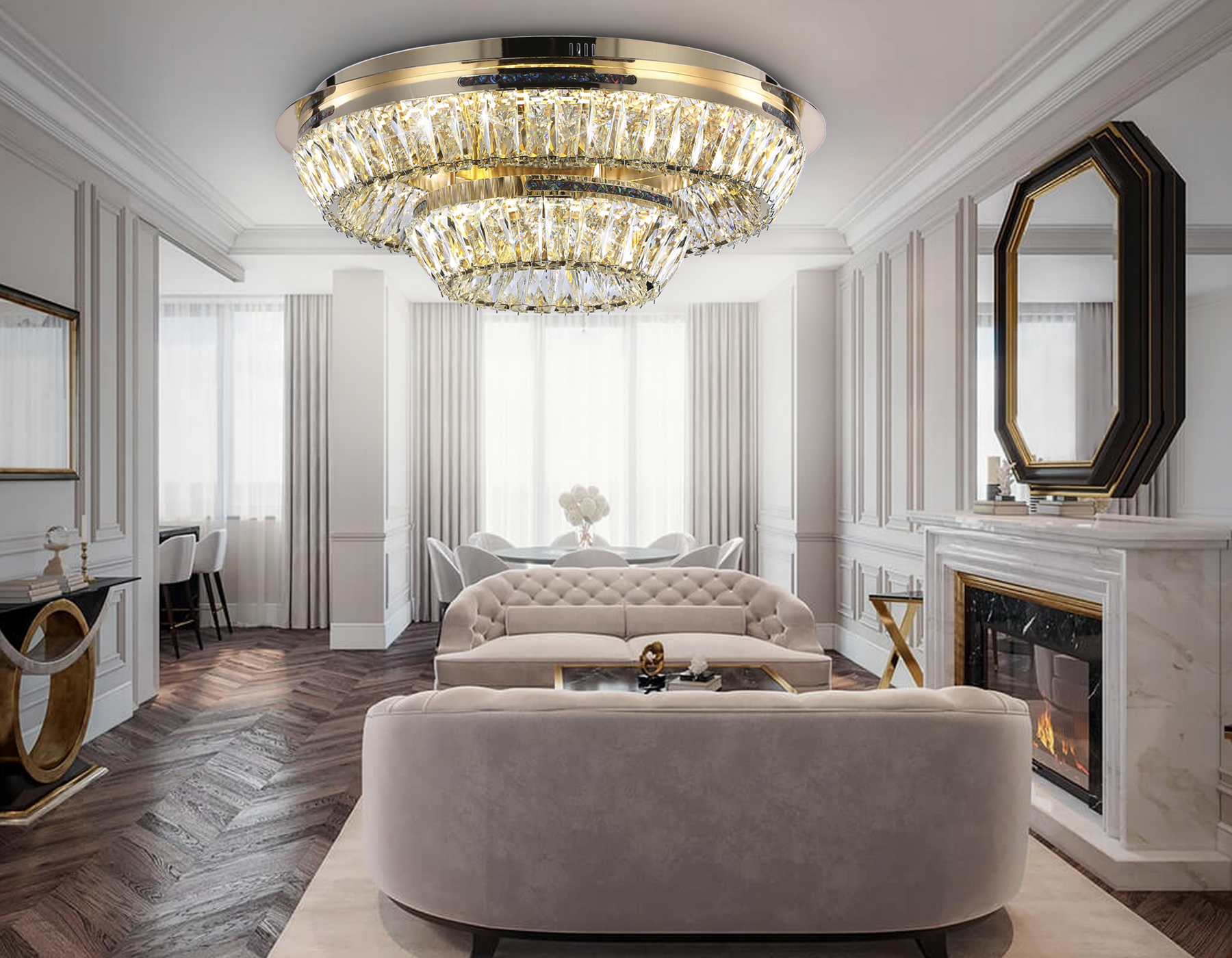 Люстра 60*20,7 см,  81W, 3000К, золото Ambrella Traditional Traditional TR5031