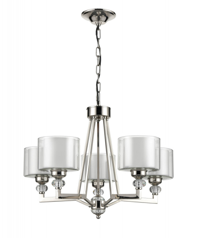 Подвесная люстра  66*148 см, 5*E27 хром Vele Luce Lotus VL1053L05