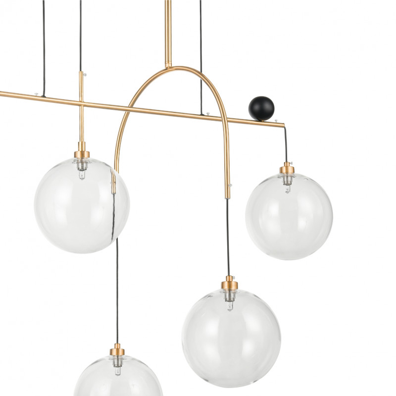Подвесной светильник 57*107*184 см, 5*G9 черный, золото Vele Luce Freedom VL5544P05