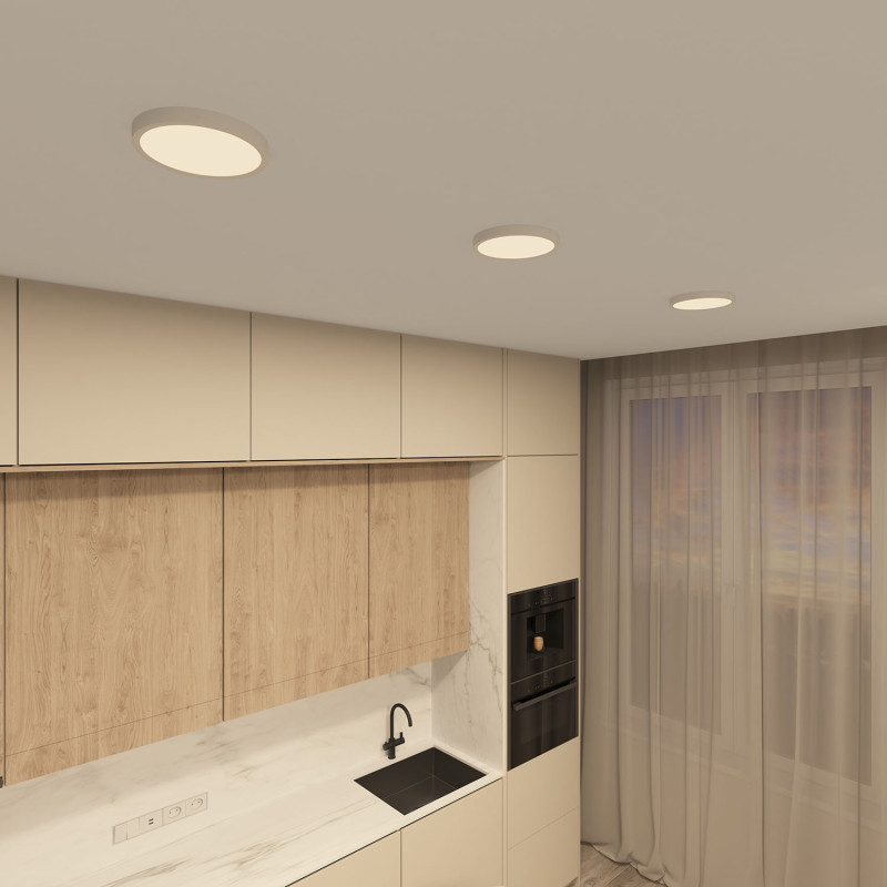 Накладной светильник *22*2,5 см, LED * 18W, 3000-6500К, Denkirs Thin DK6520-WH, белый