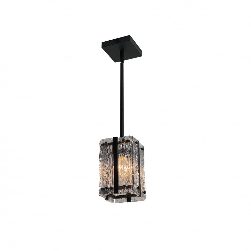Подвесной светильник 14*14-136 см, 1*Е14*40W, K, iLamp Panorama P4688-1 MBK, Черный