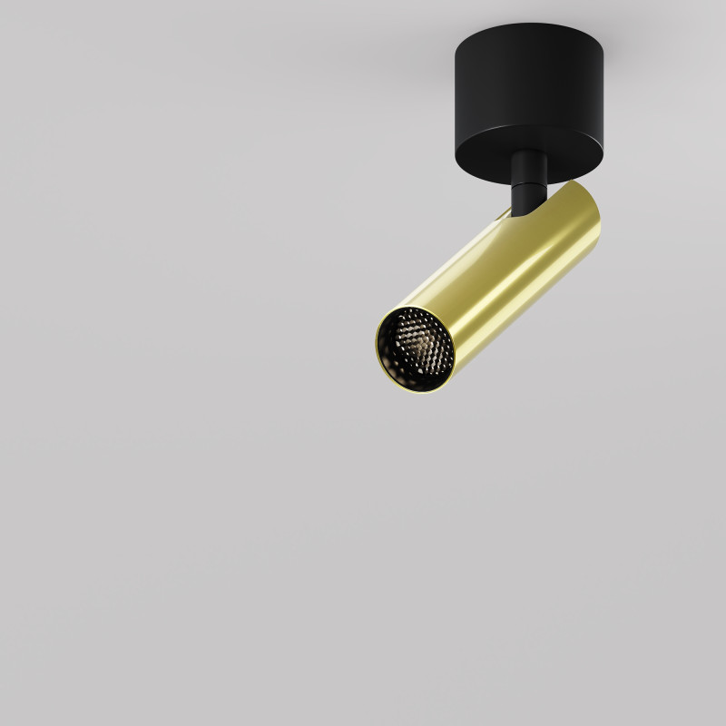 Потолочный светильник 3*16,6 см, LED 6W 3000K Maytoni Technical Focus T C141CL-L125-6W3K-BBS черный/латунь