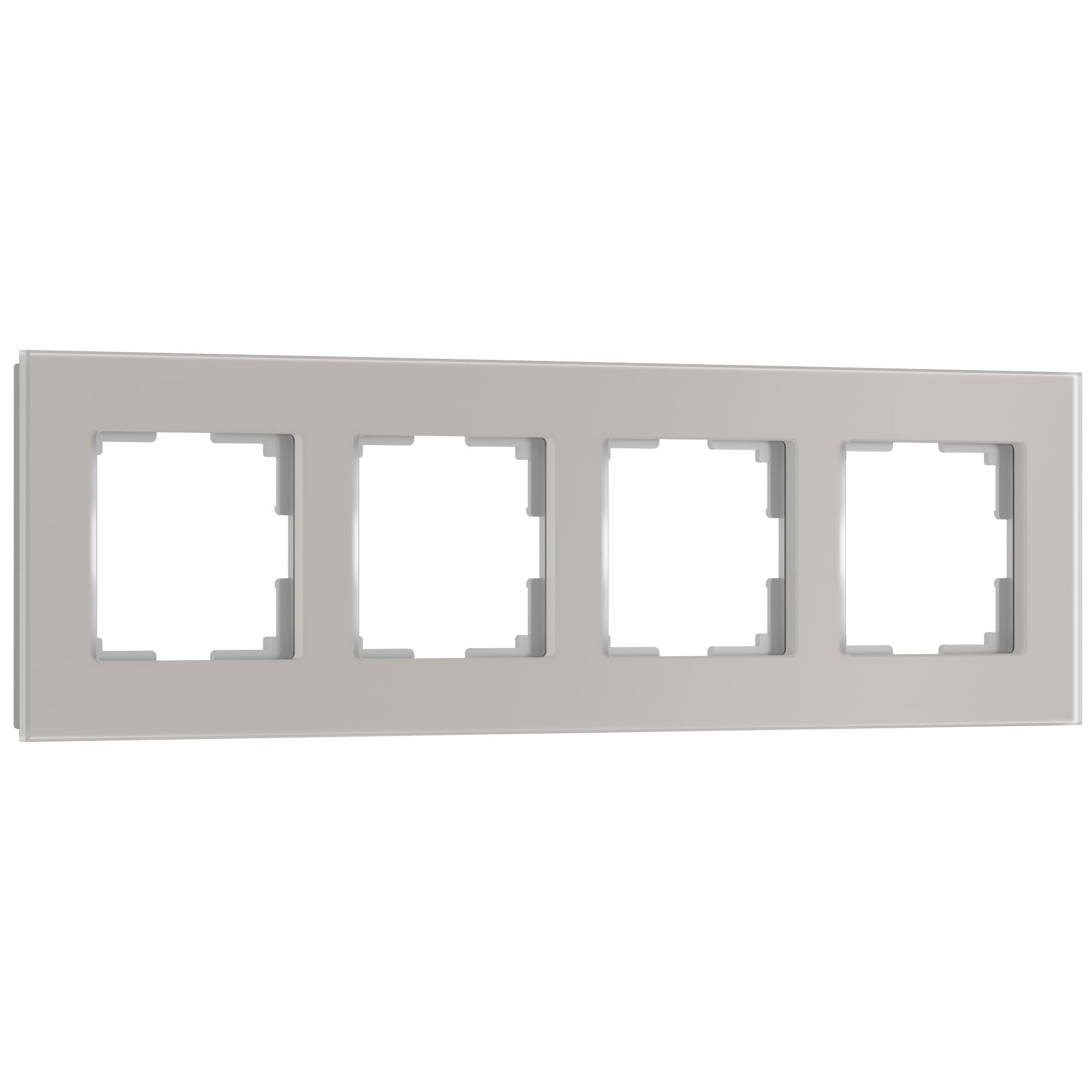 Рамка на 4 пост Senso (дымчатый, стекло soft-touch) Werkel W0043117, 4690389206467