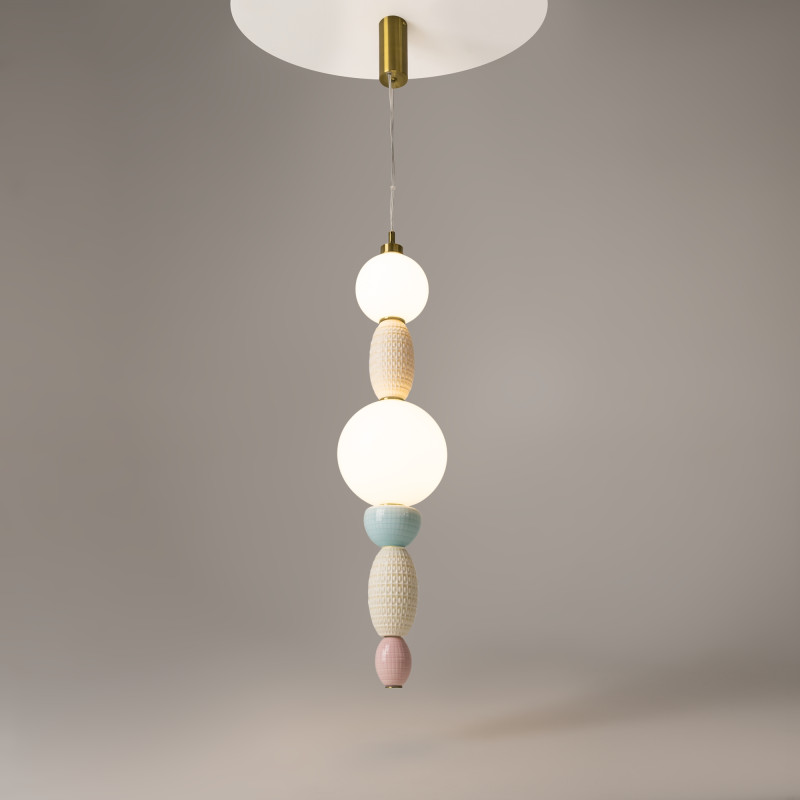 Подвесной светильник 20*20*400 см, LED, 24W, 3000К, Maytoni Adore MOD297PL-L24BS3K латунный