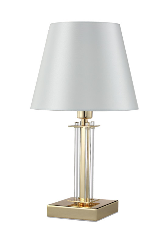 Настольная лампа 20 см, Crystal Lux NICOLAS LG1 GOLD/WHITE золото/прозрачный