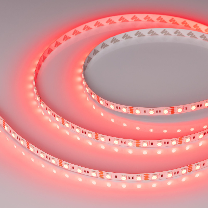 Лента RT-B72-10mm 12V RGB (15 W/m, IP20, 5060, 5m) (Arlight, 15 Вт/м, IP20) 016246(2). Цена указана за 5 метров. Продается кратно 5 метрам.