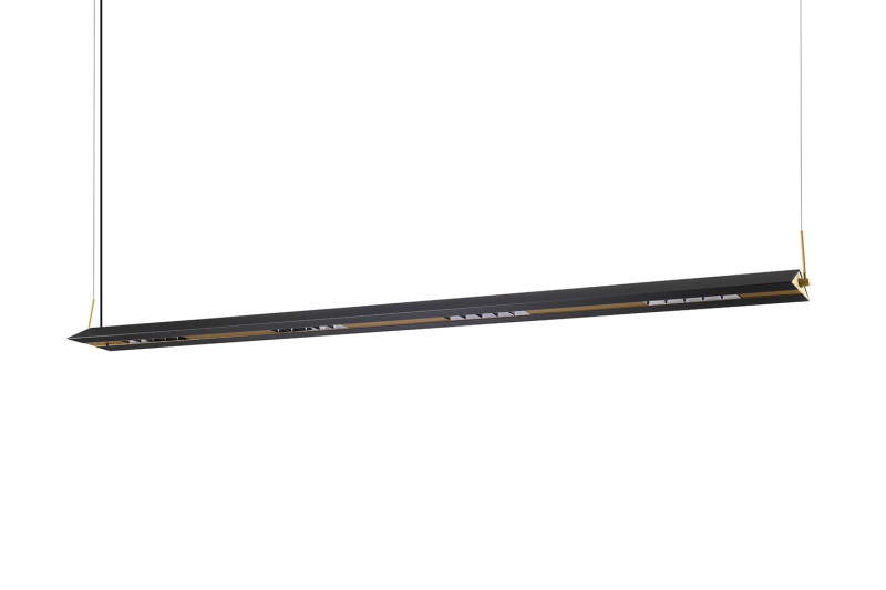 Линейный светильник 123,4*16*160 см, LED, 30W, 3000-6000К, Favourite NORMAN 4398-12P черный
