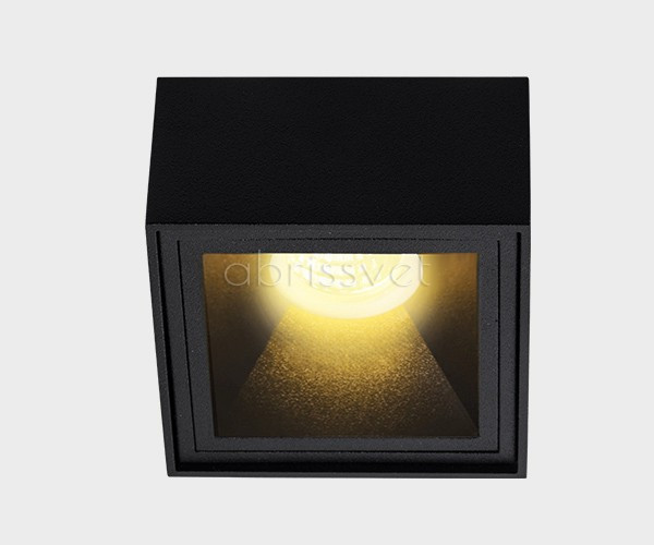 Встраиваемый светильник 9/7.5 см, GU10, IP20 Megalight M01-1018 black, черный