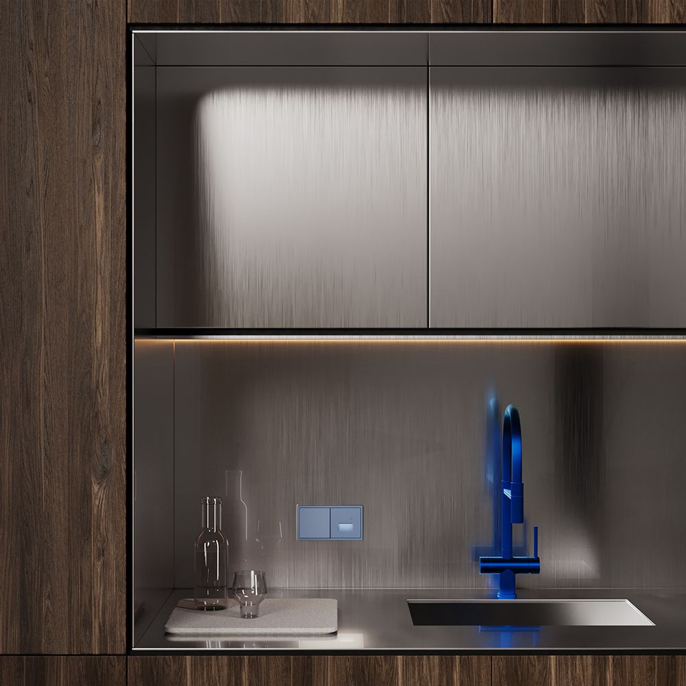 Накладка для подсветки светодиодной с датчиком, S70, деним Voltum VLS002415