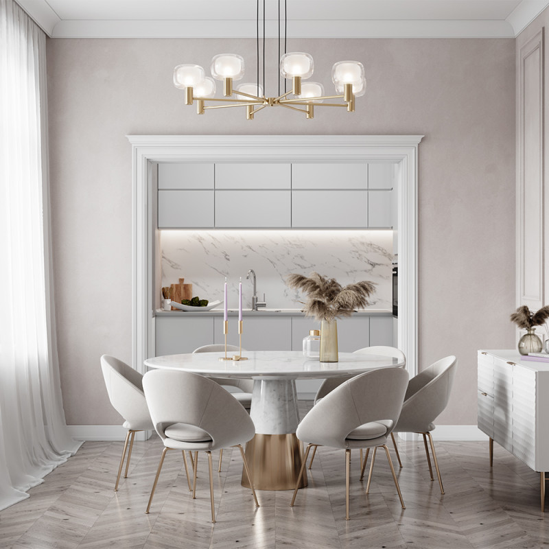 Светильник 112 см, Maytoni Vision MOD411PL-08G, золото