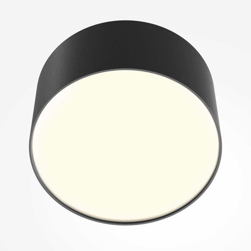 Накладной светильник 12*12*6 см, LED, 12W, 3000К, Maytoni Technical Zon C032CL-12W3K-RD-B черный