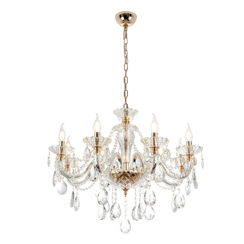 Люстра 77 см, 8*Е14*40W, Modelux  ML.7163.8P, Золото