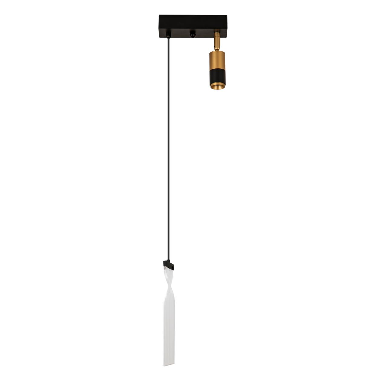 Подвесной светильник 17*6*135 см, LED 9W, 3000 / 6000K, Черный LED4U L8702-2
