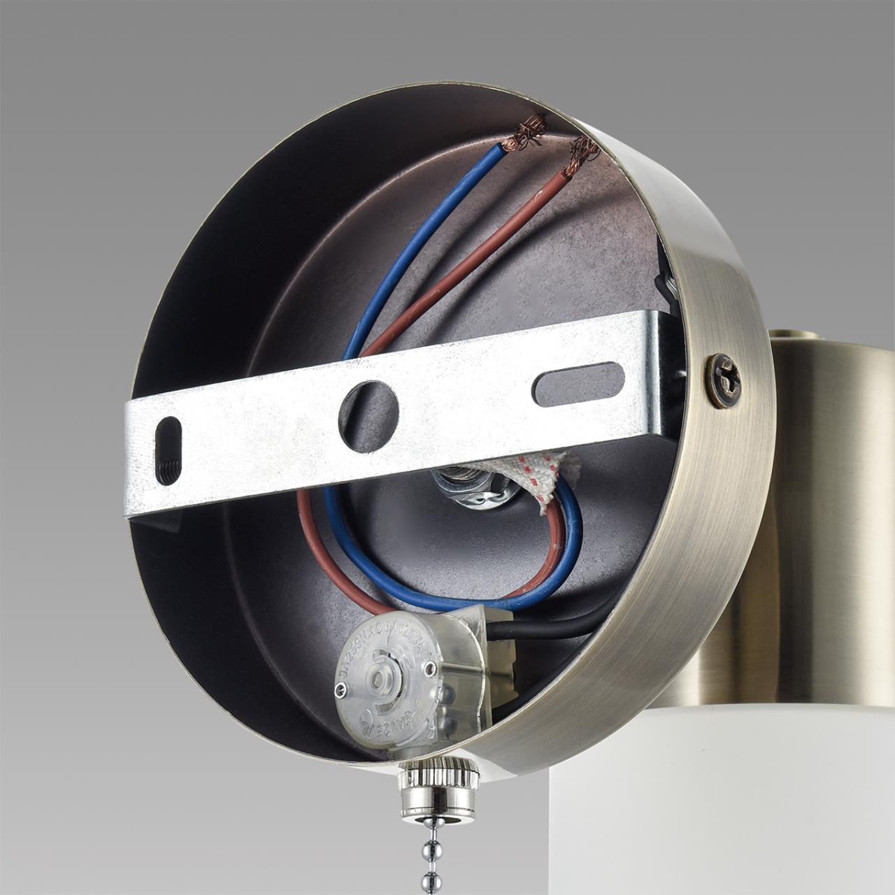 Бра 15*19,5 см, 1*E14 Lumion MAVE 8100/1W бронза, белый