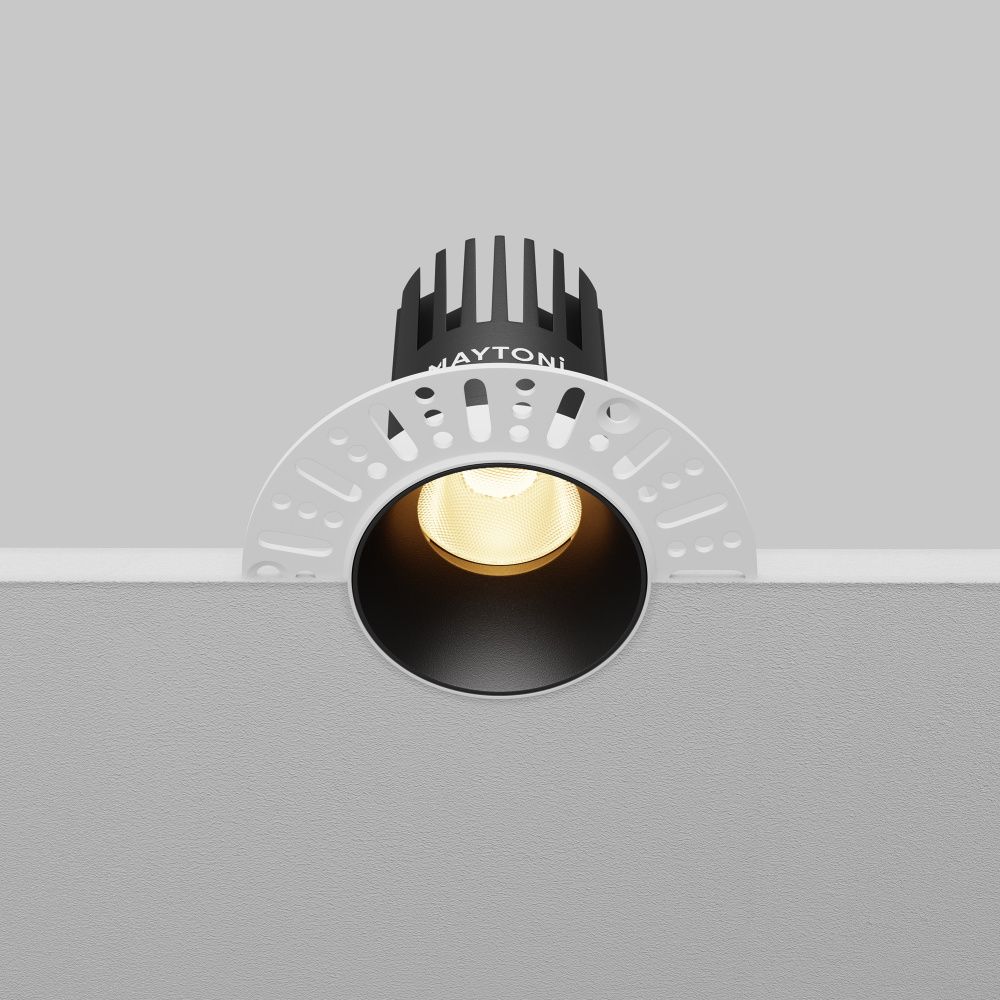 Встраиваемый светильник  DL119-10W-2.7K-TRS-B **-8,2 см, *LED*10W, K, Maytoni technical Dip DL119-10W-2.7K-TRS-B, Черный