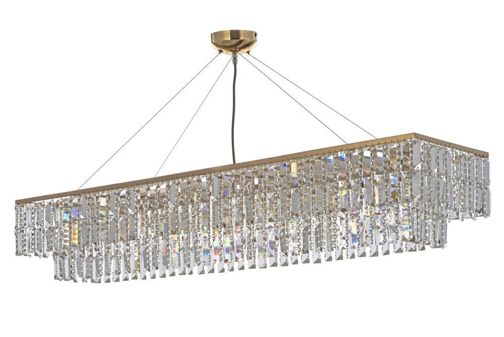 Люстра подвесная **22 см, 10*G9*40W, Arti Lampadari Milano Milano E 1.5.120x30.107 G, золотой