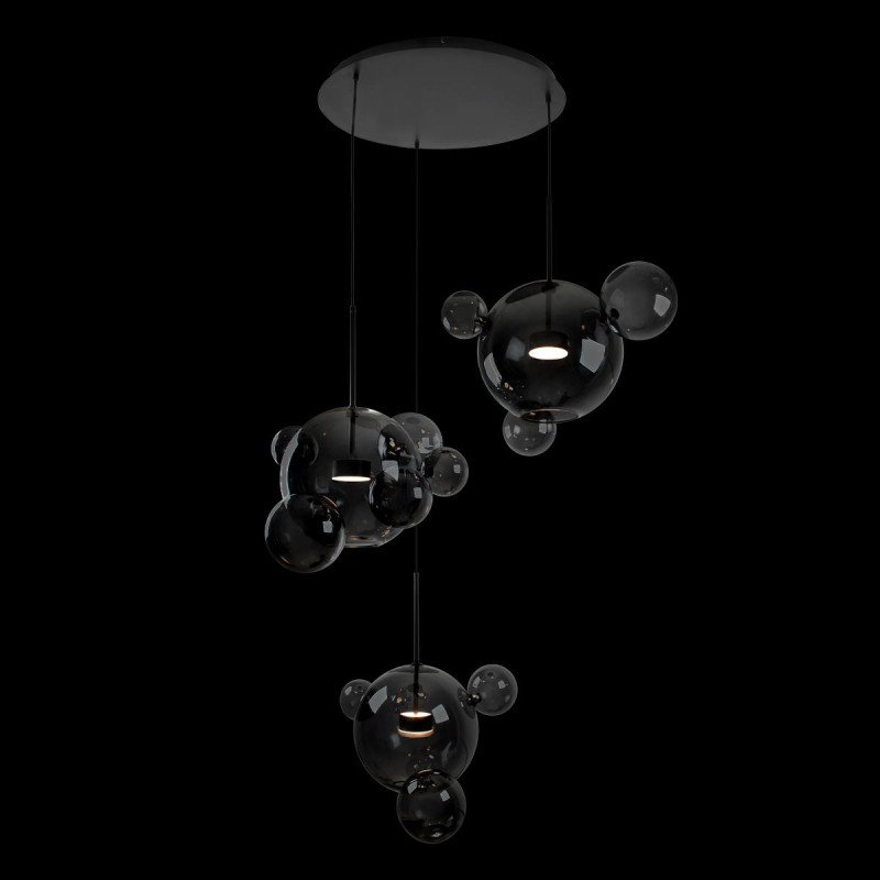 Светильник подвесной LOFT IT LED Bolle 2029-D3, черный