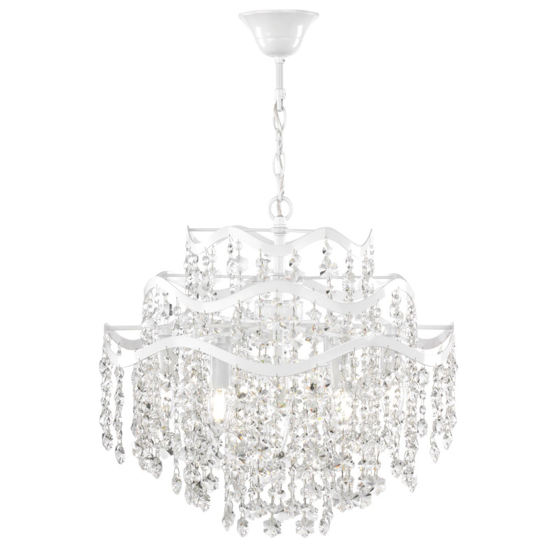 Подвесная люстра Freya Charlotte FR1001PL-07W, диаметр 50 см, белый