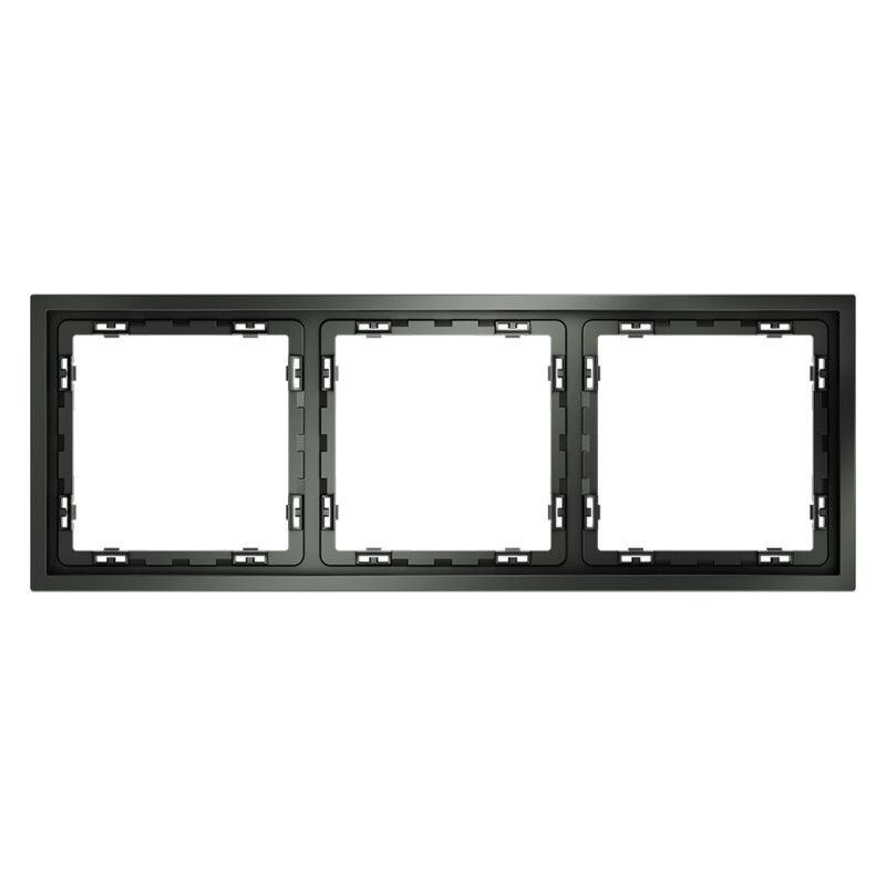 Рамка пластиковая Voltum S70 на 3 поста, титан пластик Soft touch VLS100306