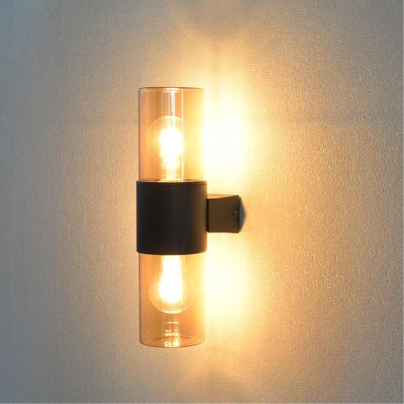 Настенный светильник 14*9*33 cм, 2*E27*40W Arte Lamp Seginus A6515AL-2BK черный