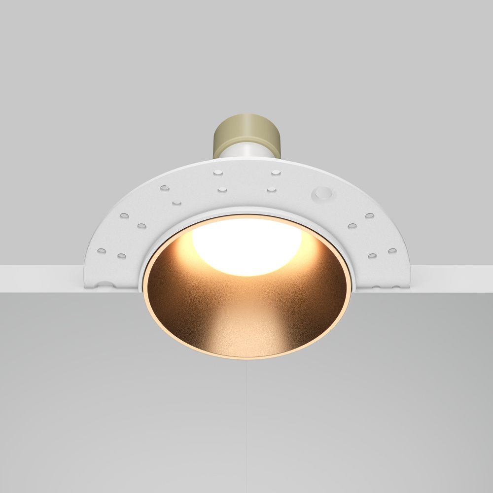 Встраиваемый светильник 10*3 см, вр 7 см, 1*GU10*10W, K, Maytoni Share DL126-GU10-TRS-MG, Белый