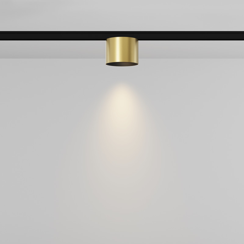 Трековый светильник 6*3,7 см, LED 5W 3000K Maytoni Technical Accessories for tracks Levity Alfa S TR188-1-5W3K-M-BBS черный и Латунь