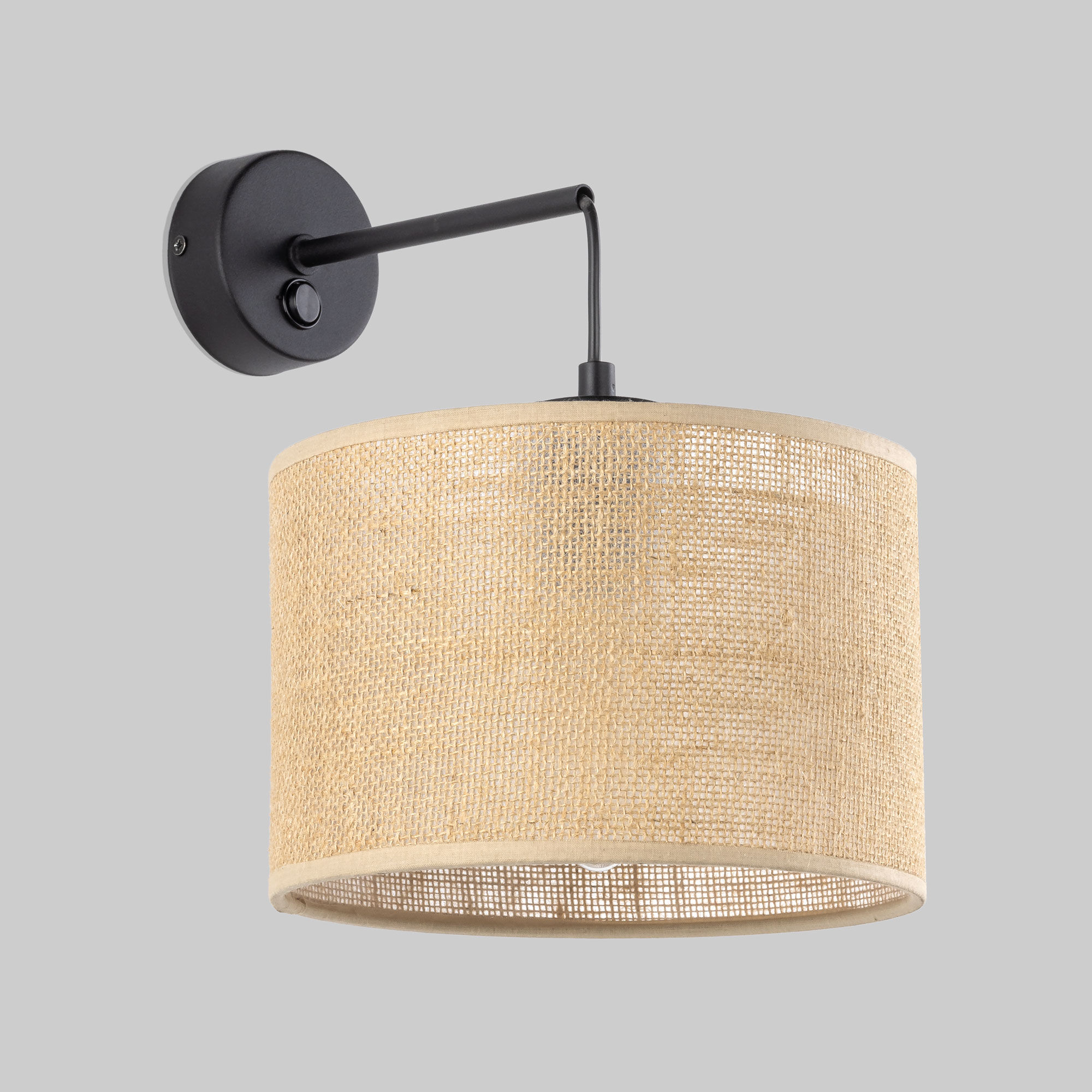Бра 30*22*30 см, 1*E27, W,  TK Lighting Juta 6858, черный