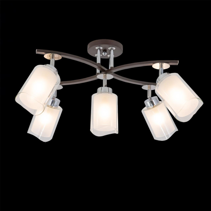 Люстра потолочная Citilux Фортуна CL156152 Венге\Хром 47*36*35