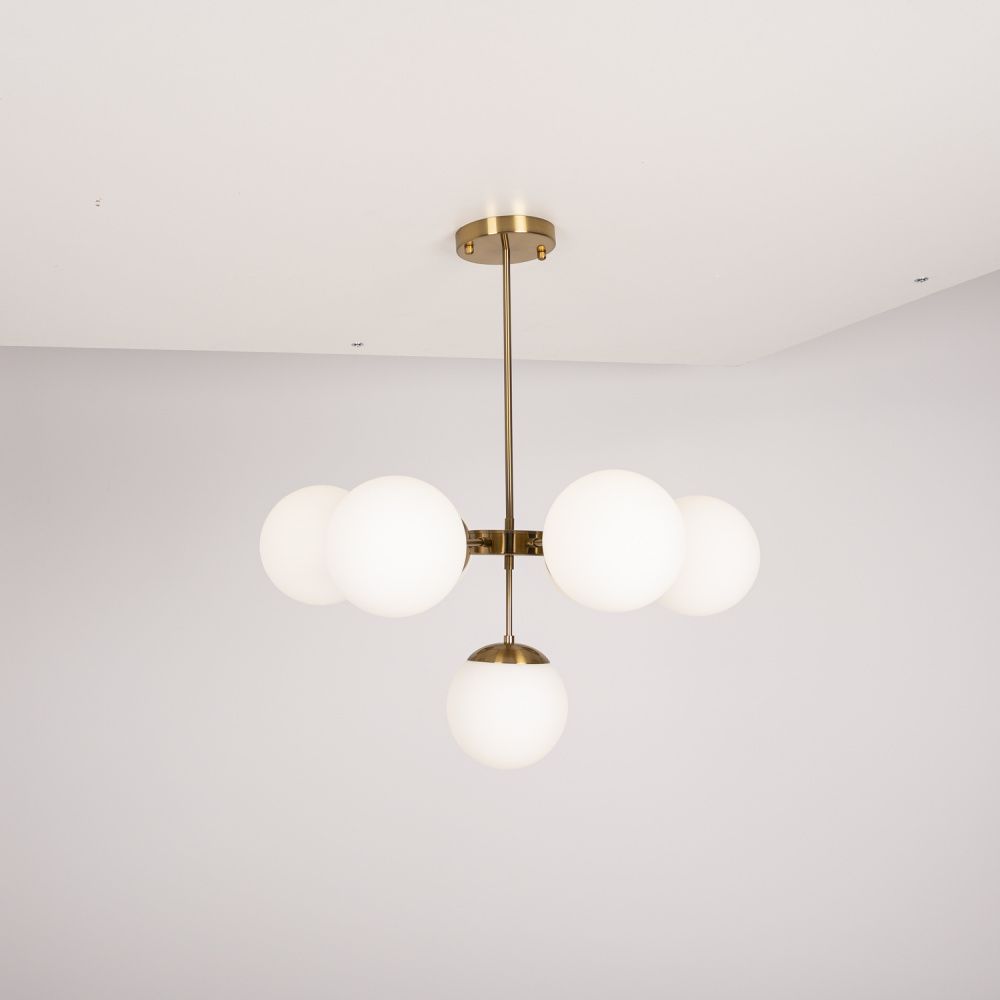 Подвесной светильник Copper Light Chandelier 7 80*80*48 см, 7*E14*40W, ImperiumLoft 40.1492, Золотистый