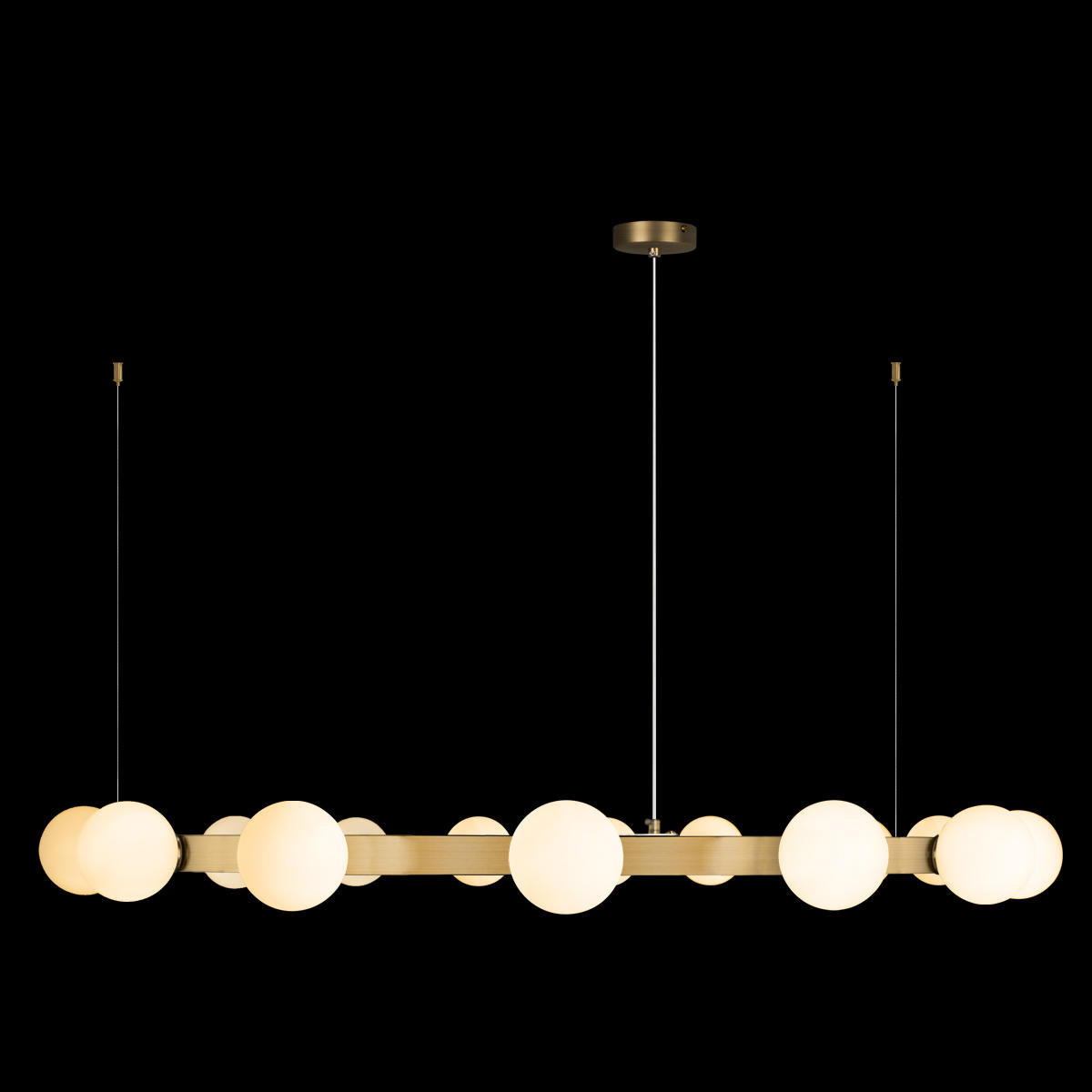 Подвесный светильник 100*8 см, 14*G9*40W LOFT IT Hoop 10311/14 латунь