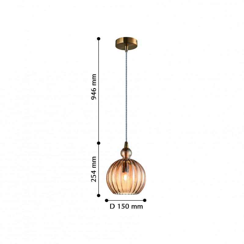 Подвес Favourite Chimera 2328-1P, D150*H255/1455, античная бронза