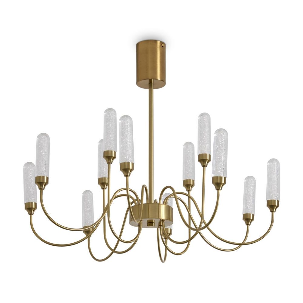 Люстра на штанге 60 см, 31W, 2800K, Freya Alias FR2050CL-L36BS, латунь