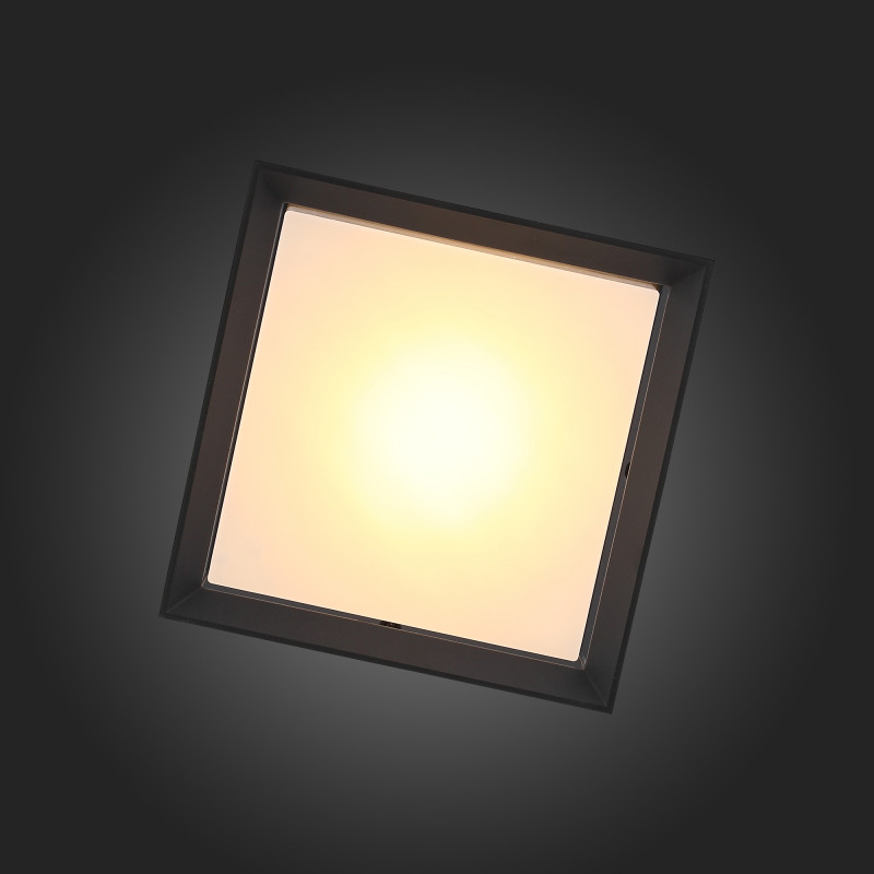 Светильник уличный потолочный 27*27 см, 12W 3000K ST LUCE CUBISTA SL077.402.01 Черный