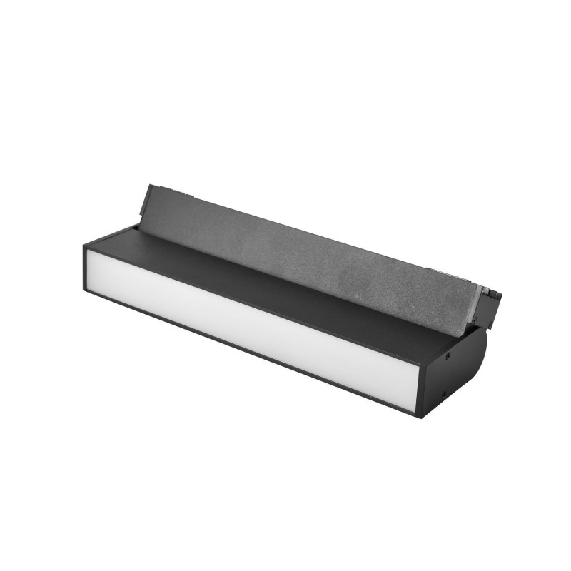 Потолочный светильник Favourite Unika 4143-1U, L270*W35*H105, магнитный светильник на шинопровод черного цвета с белым акриловым рассеивателем,  поворотный механизм позволяет менять направление светового потока