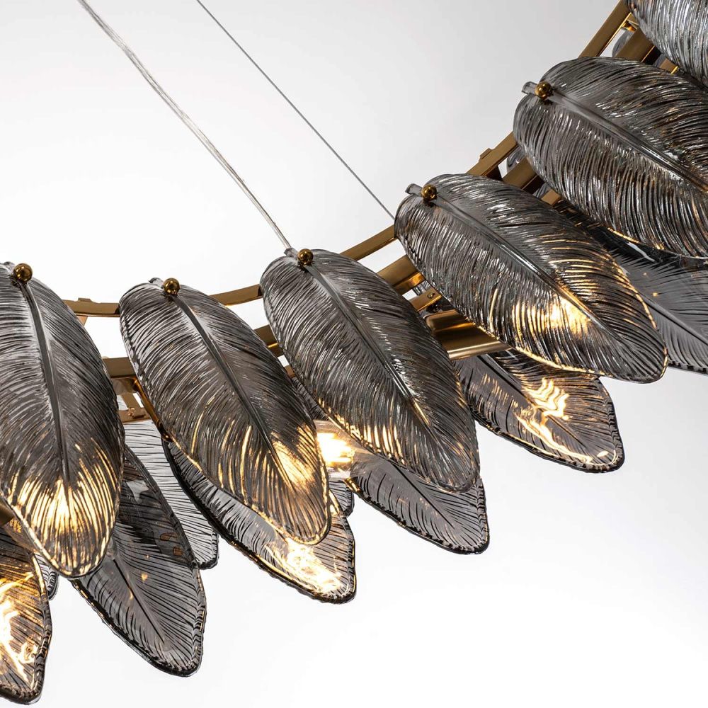 Подвесная люстра 80*38/115 см, 12*Е14 MODELUX ML.20202.12 BS латунь