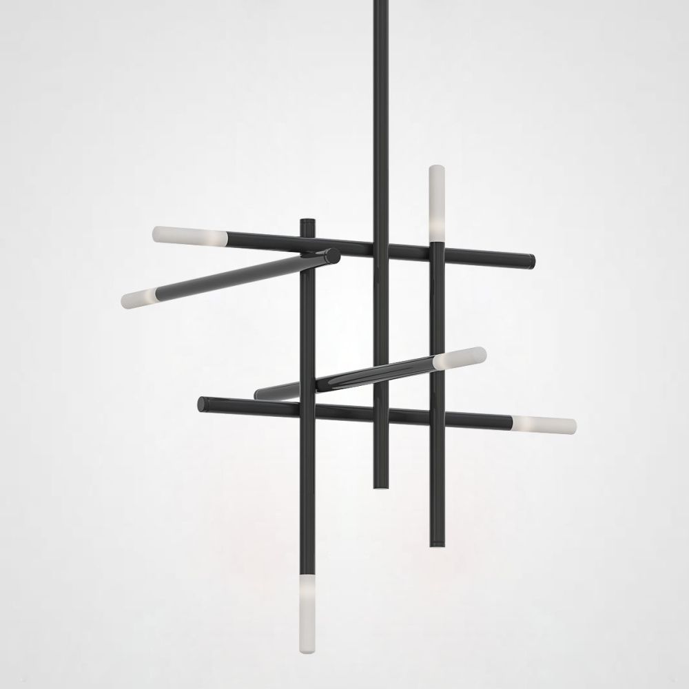 Люстра на штанге TRAVERSE H90 Black 60*60*90 см, 6*G4*20W, 4000K, ImperiumLoft TRAVERSE01, Чёрный