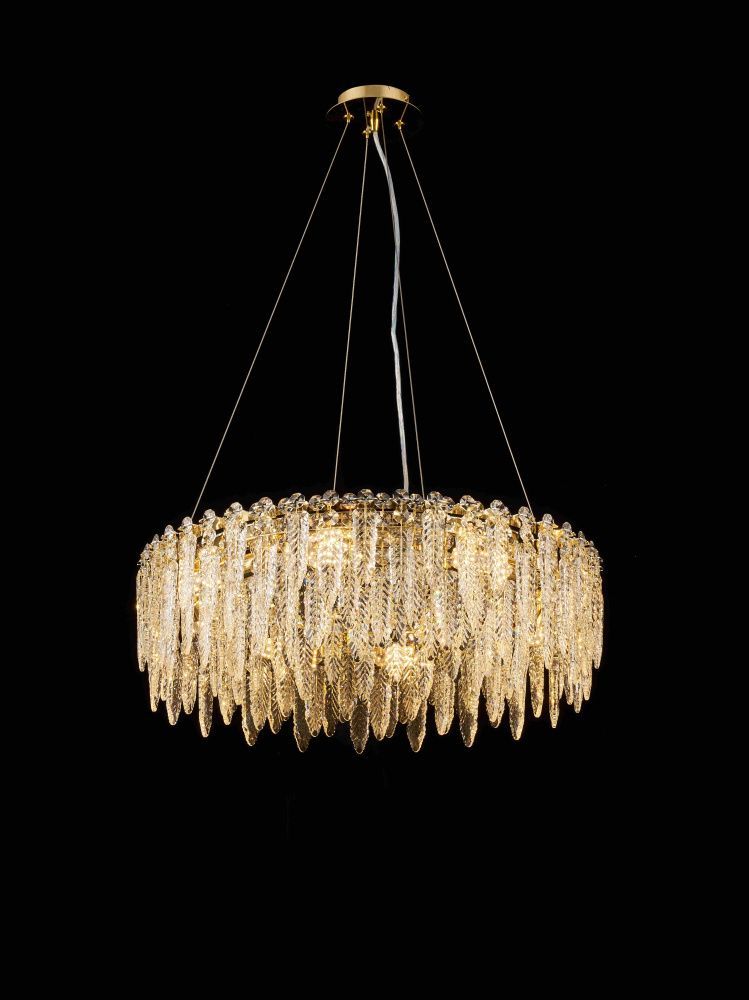Люстра Ø600 x H190(1200) мм, E14 8 x 40W (320W) NewRgy H GOLD (Золото) M67-ф600*H190(1200) H GOLD