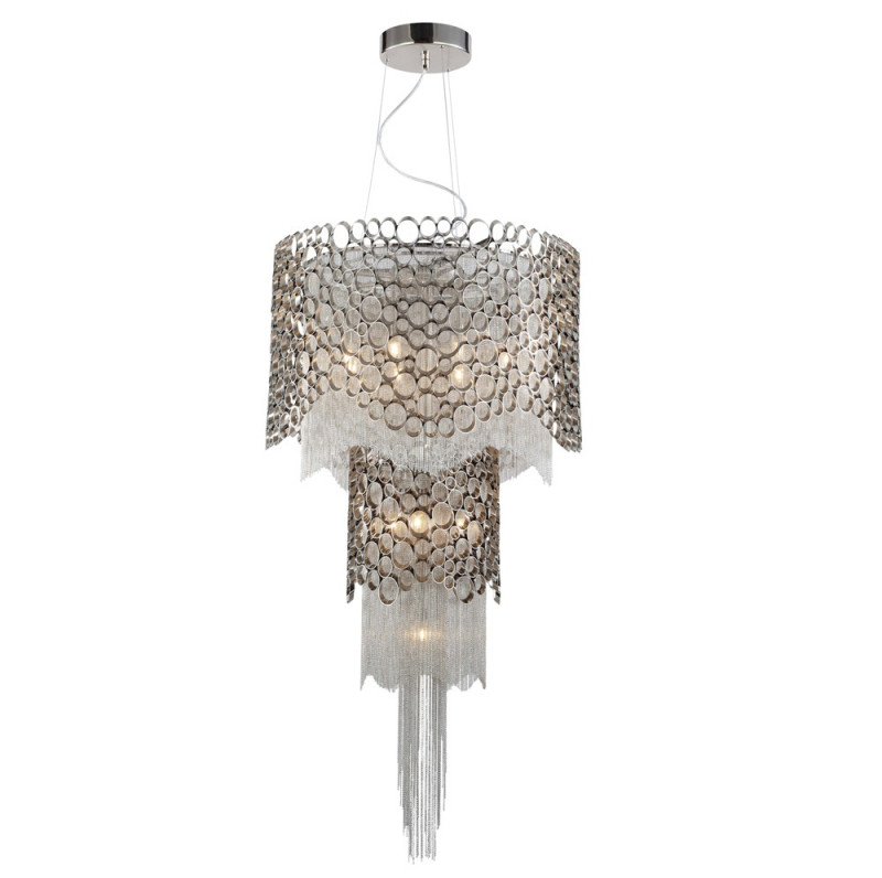 Люстра 60 см, Crystal Lux HAUBERK SP-PL8+4 Никель