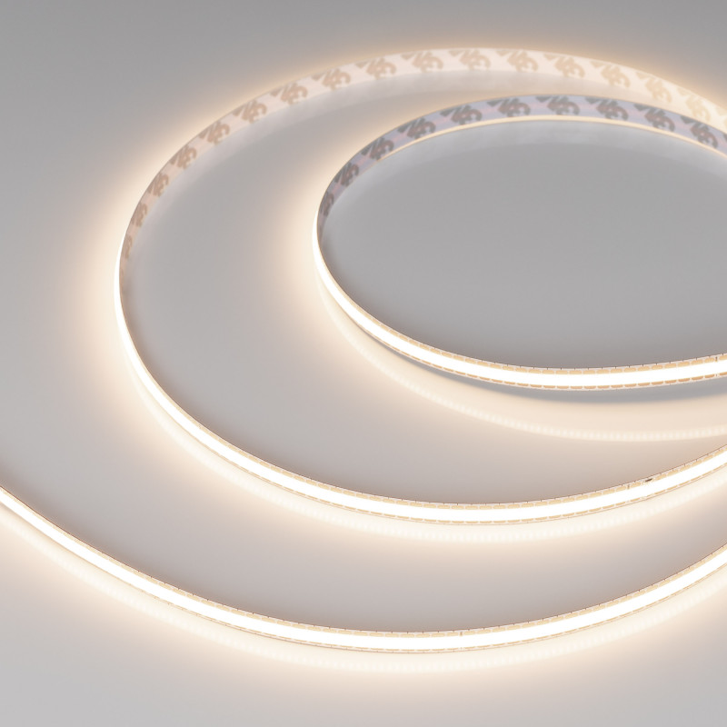 Лента COB-X544-8mm 24V Warm3500 (11 W/m, IP20, 5m, FreeСut) (Arlight, Свободная резка) 043415. Цена указана за 5 метров. Продается кратно 5 метрам.