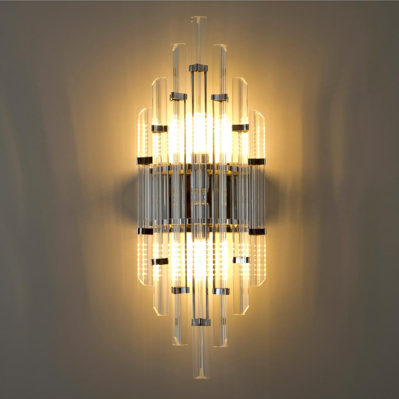 Бра 23*13*50 см, Е14 2x40W, Хром MODELUX ML.535.02 CR