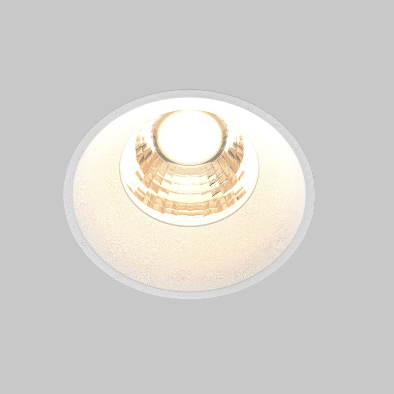 Встраиваемый светильник 5,4*5,4*5,3 см, LED, 7W, 3000К, Maytoni Technical ROUND DL058-7W3K-TRS-W белый